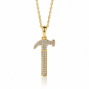 Diamond Option Hammer Pendant Necklace-Black Diamonds New York