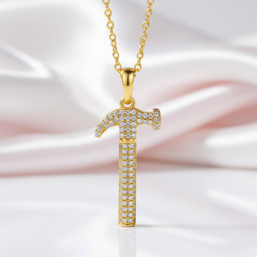 VIP Custom Diamond Option Hammer Pendant (Aftersale Service)-Black Diamonds New York