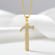 Diamond Hammer Pendant Necklace-Black Diamonds New York