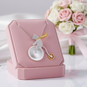 Cute Bicycle Riding Bear Pendant-Black Diamonds New York