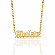 Horsewhip Chain Custom Name Necklace-Black Diamonds New York