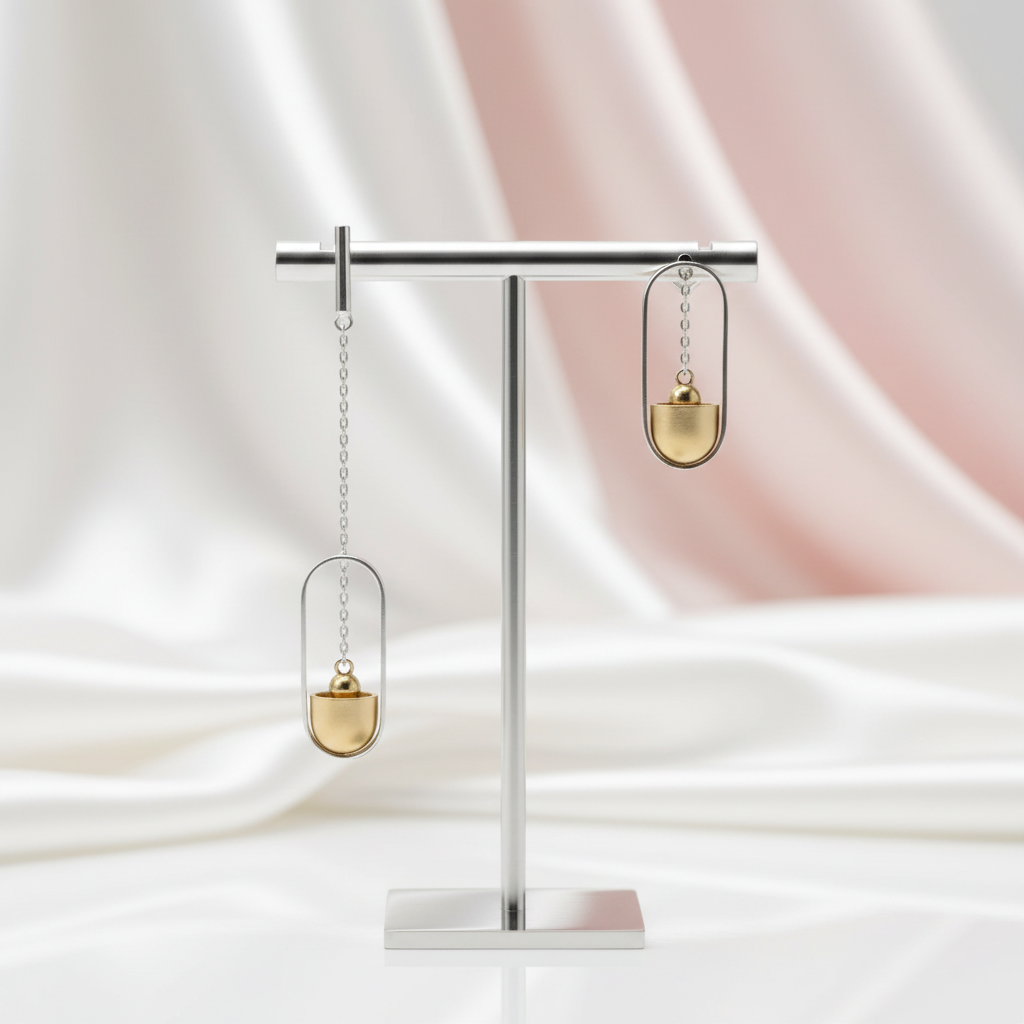 Hammer Ram Dangle Earrings-Black Diamonds New York