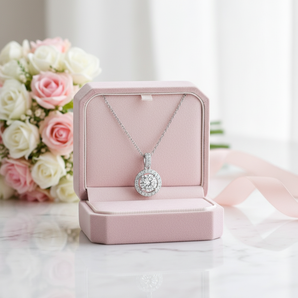 1.0 Ct Round Diamond Option Twinkle Pendant Necklace-Black Diamonds New York