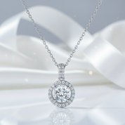 1.0 Ct Round Diamond Twinkle Pendant Necklace-Black Diamonds New York