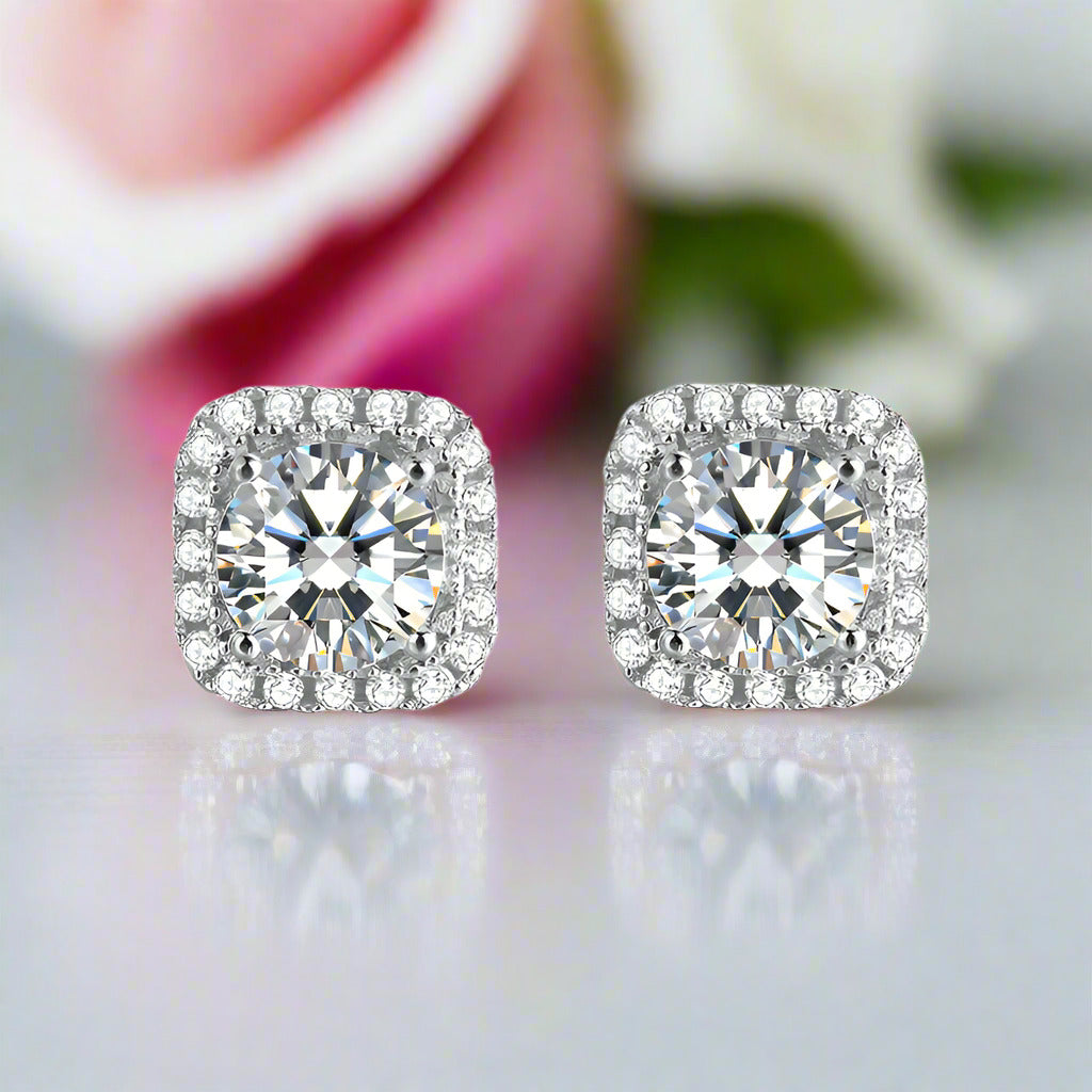 1.0 Ct D Color VVS1 Diamond Earrings-Black Diamonds New York