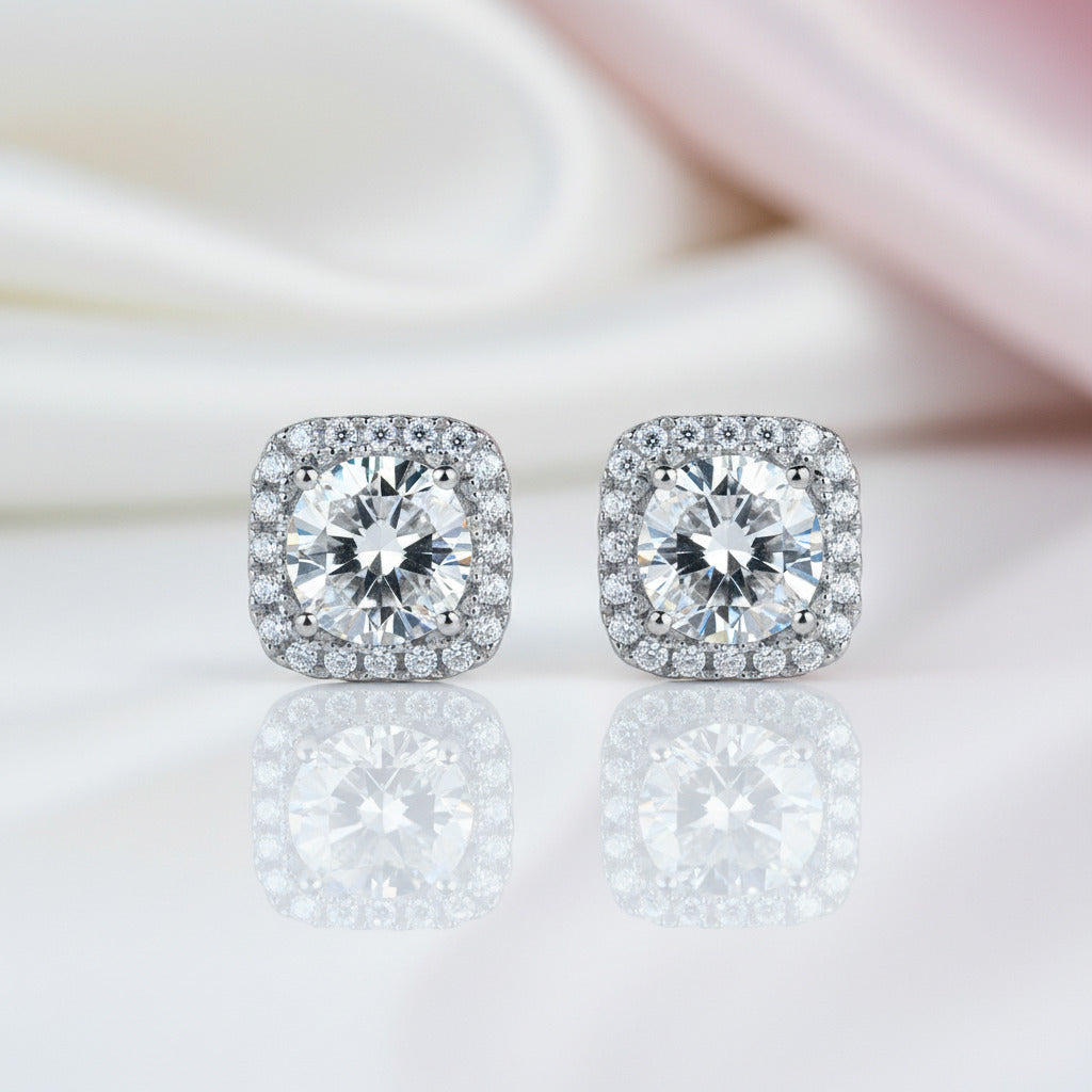 1.0 Ct D Color VVS1 Diamond Option Earrings-Black Diamonds New York