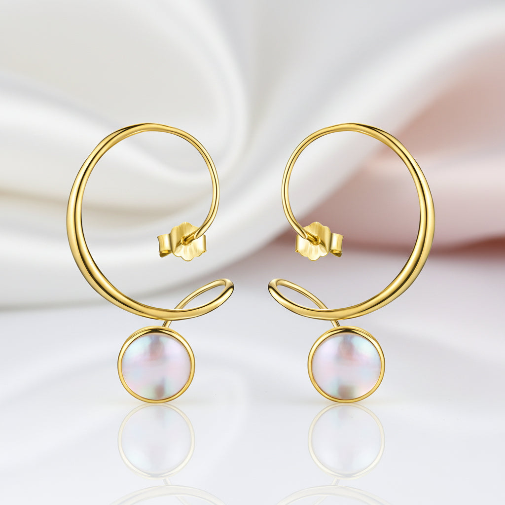 Moonstone Dangle Earrings-Black Diamonds New York
