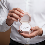 Red Garnet Heartbeat Love Pendant Necklace-Black Diamonds New York