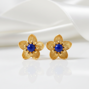 Fresh Flower Stud Earrings-Black Diamonds New York