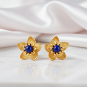 Fresh Flower Stud Earrings-Black Diamonds New York