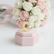 Minimalism Moonlight Adjustable Moonstone Ring-Black Diamonds New York