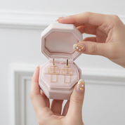 Geometric Rectangular Dangle Earrings-Black Diamonds New York