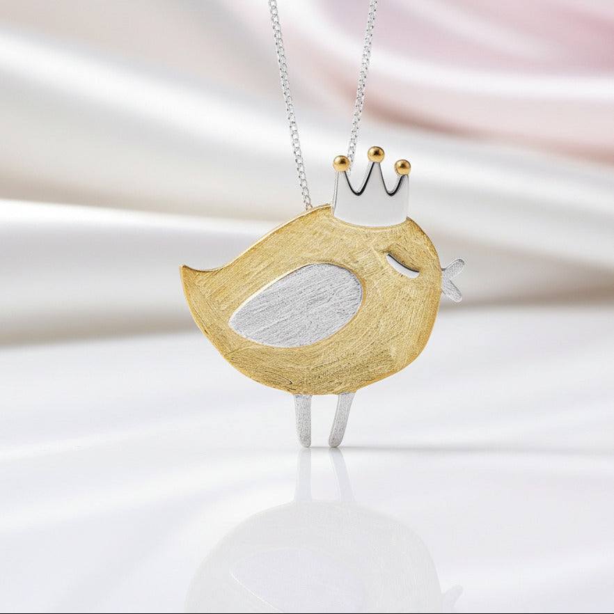 Lovely Princess Bird Pendant-Black Diamonds New York