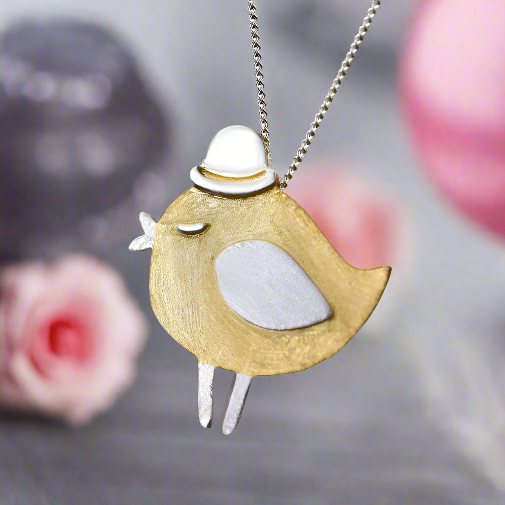 Lovely Princess Bird Pendant-Black Diamonds New York