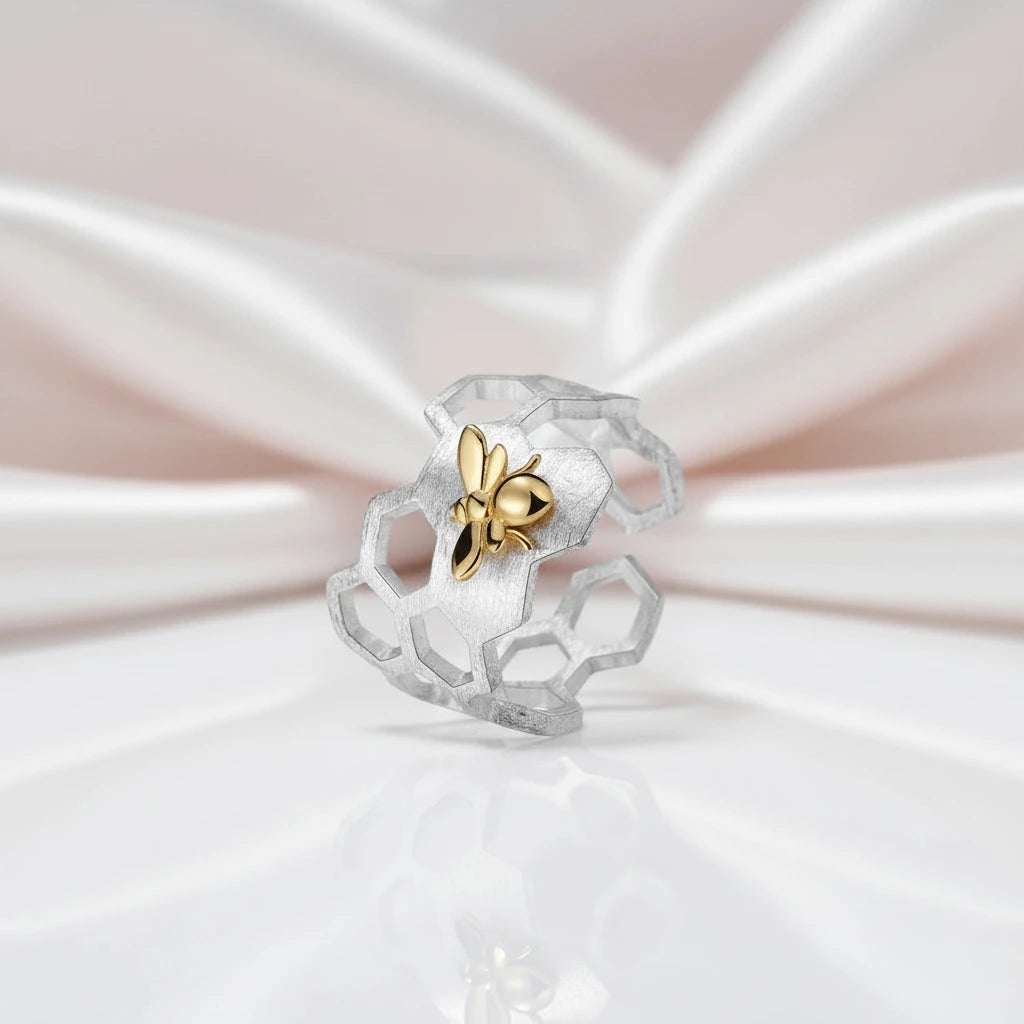 Home Guard Honeycomb Open Ring-Black Diamonds New York