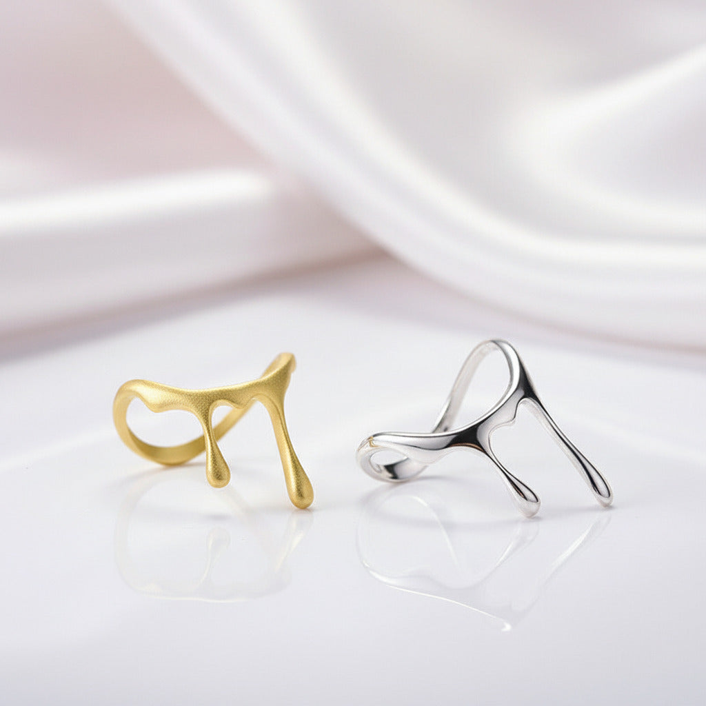 Drop Honey Fluid Ring-Black Diamonds New York