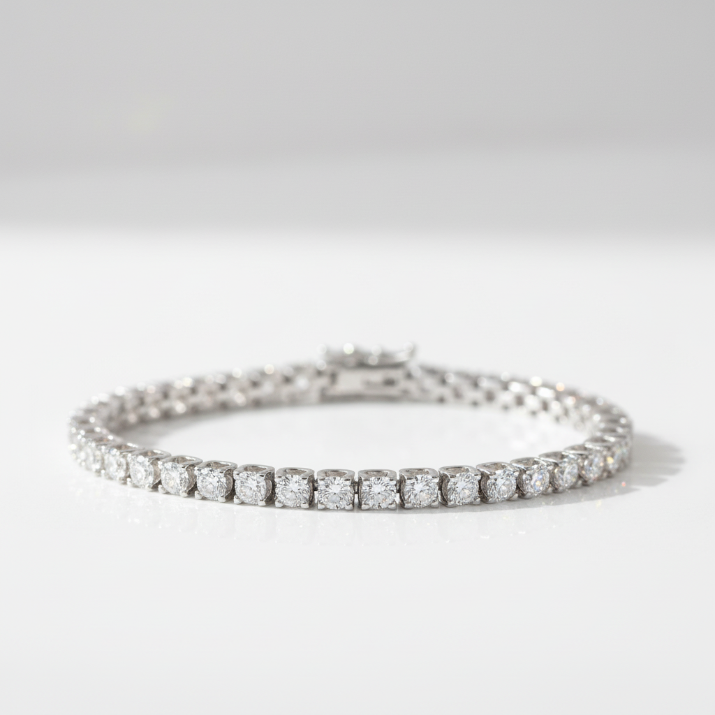 3.5mm Diamond Option Horn Tennis Bracelet-Black Diamonds New York