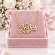Full of Love Custom Name Diamond Option Necklace-Black Diamonds New York