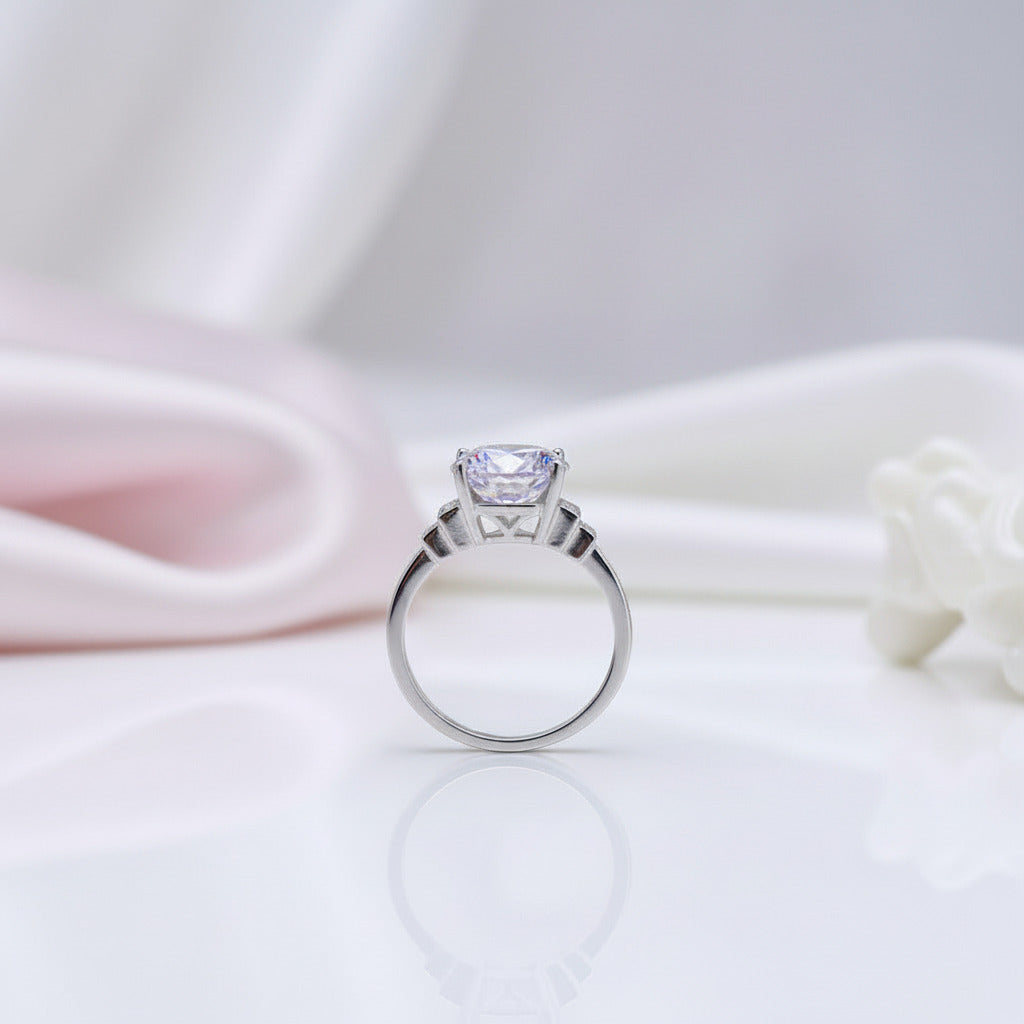 5.0 Ct Round Cut Diamond Option Engagement Ring-Black Diamonds New York