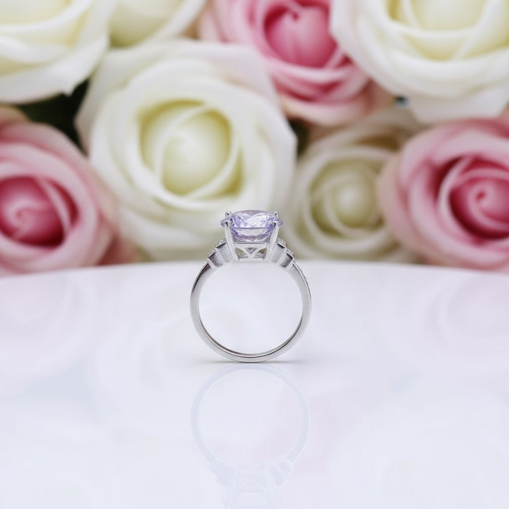 5.0 Ct Round Cut Diamond Engagement Ring-Black Diamonds New York