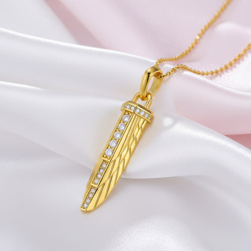 Empire Amulet With Pave Diamond Necklace-Black Diamonds New York