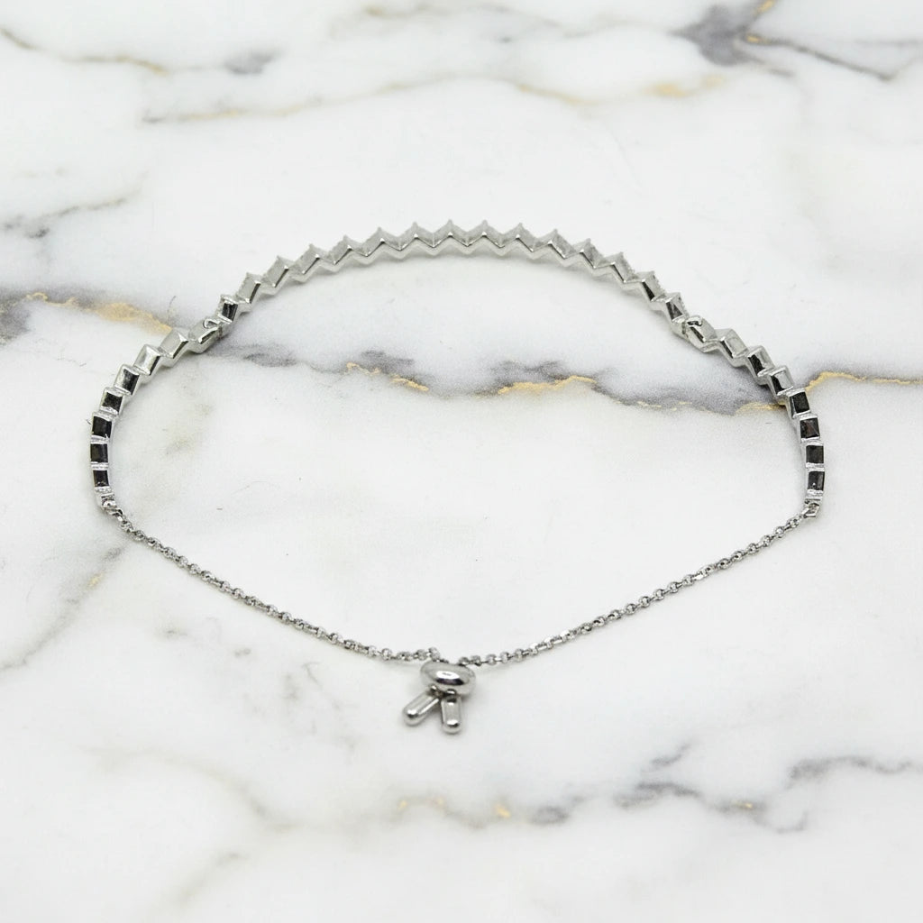 Diamond Option Z-shaped Bracelet-Black Diamonds New York