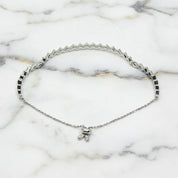 Diamond Option Z-shaped Bracelet-Black Diamonds New York