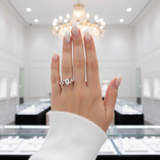 14k Rose Gold Diamond Wedding Band-Black Diamonds New York