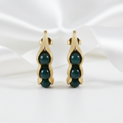 Pea Pods Drop Earrings-Black Diamonds New York