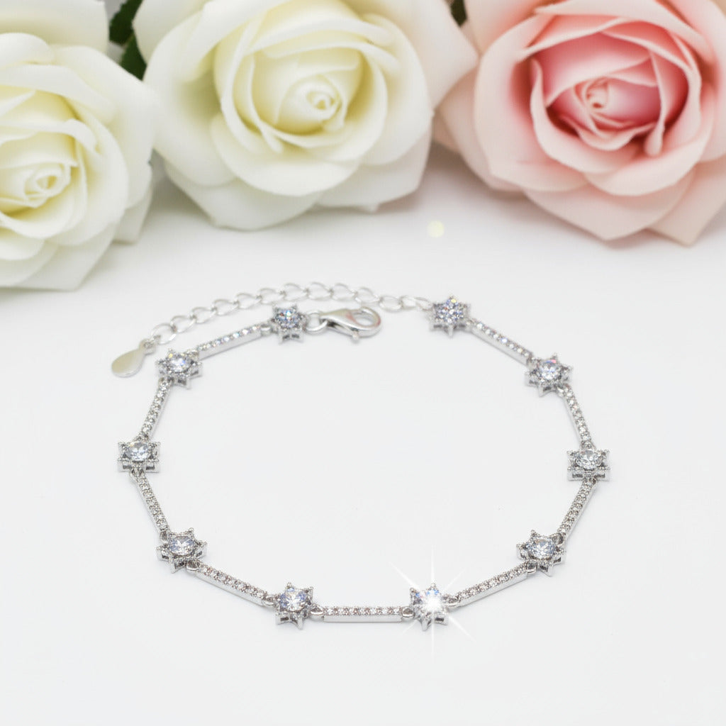 Six Pointed Star Diamond Bracelet-Black Diamonds New York