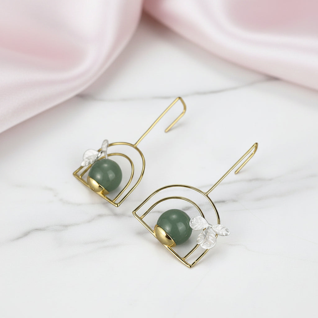 Hang Up Plant Pot Dangle Earrings-Black Diamonds New York