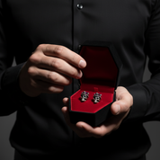 Classic King of Skull Stud Earrings-Black Diamonds New York