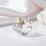 Home Guard Honeycomb Open Ring-Black Diamonds New York