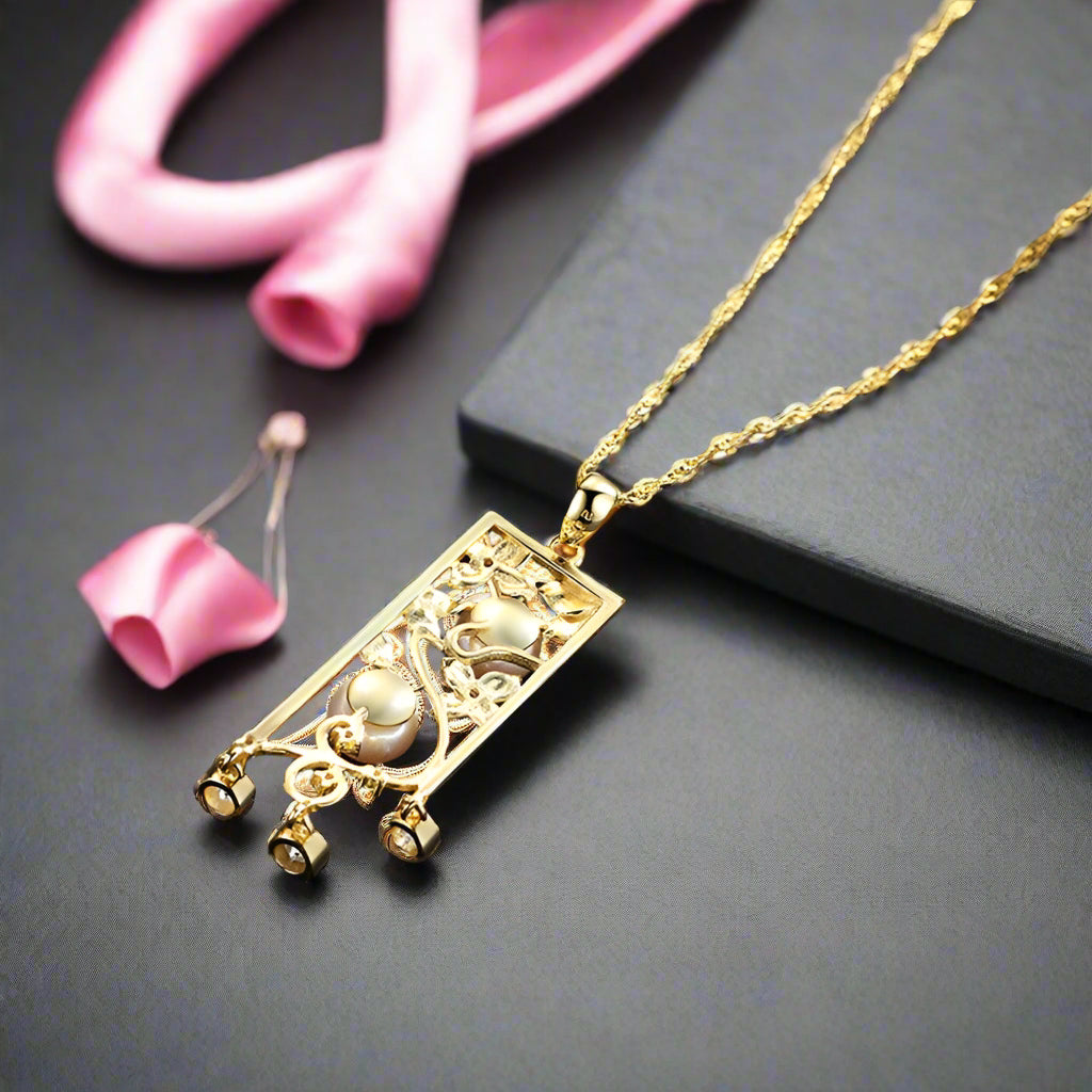 Bohemia Style Freshwater Pearl Necklace-Black Diamonds New York