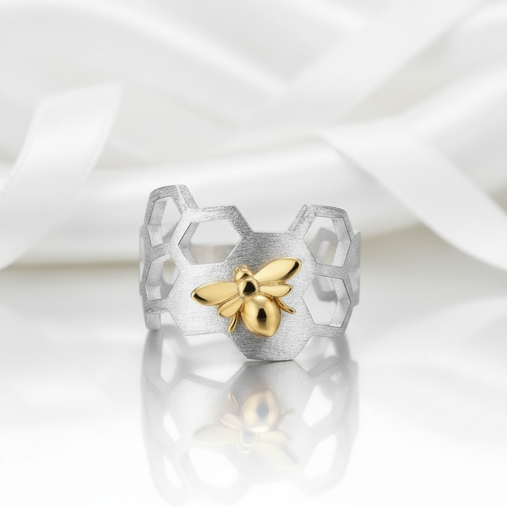 Home Guard Honeycomb Open Ring-Black Diamonds New York