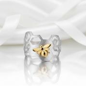 Home Guard Honeycomb Open Ring-Black Diamonds New York