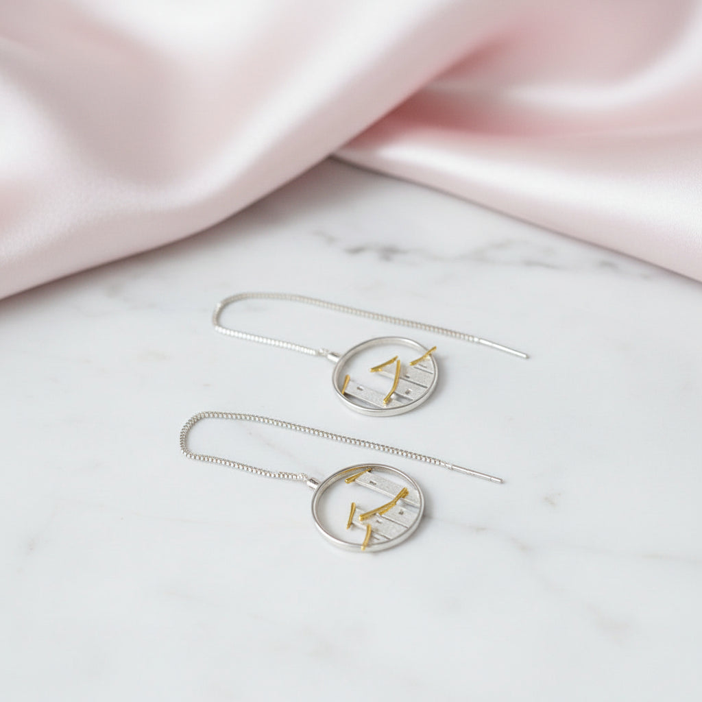 Jiangnan Town Dangle Earrings-Black Diamonds New York