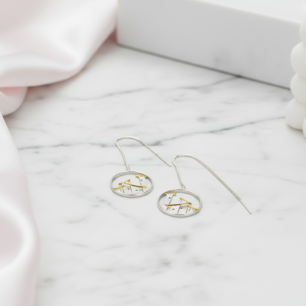 Jiangnan Town Dangle Earrings-Black Diamonds New York