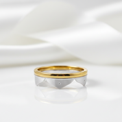 Minimalist Lotus Flower Ring-Black Diamonds New York