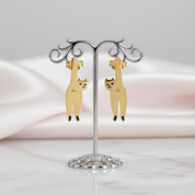 Long Naughty Kitten Stud Earrings-Black Diamonds New York