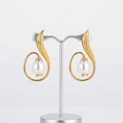 Crystal Lily of the Valley Flower Dangle Earrings-Black Diamonds New York
