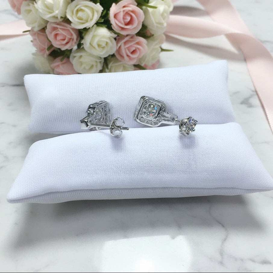 Gorgeous Diamond Option Square Drop Earrings-Black Diamonds New York