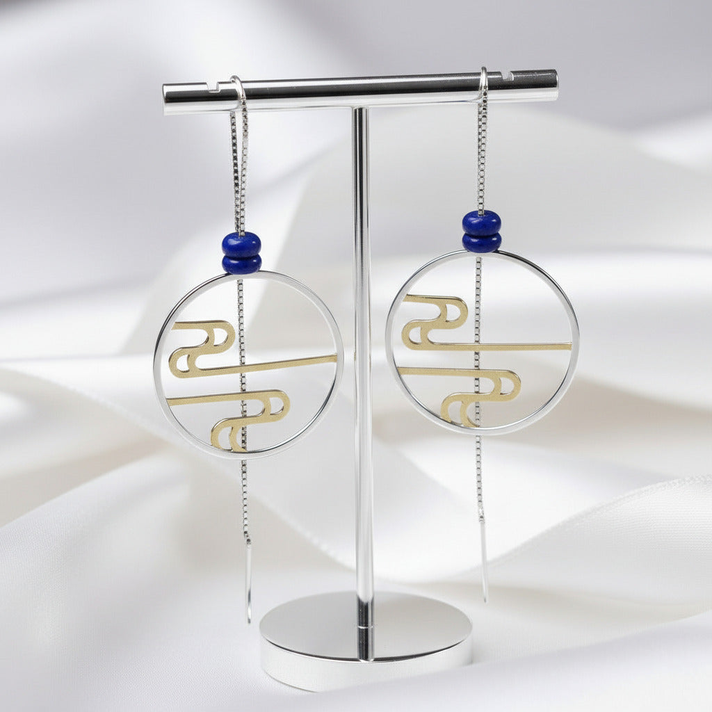 Incense Smoke Drop Earrings-Black Diamonds New York