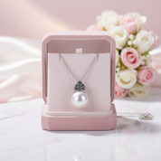 Mother of Pearl Necklace-Black Diamonds New York