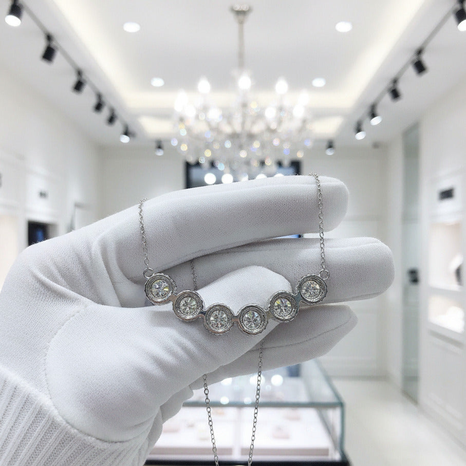 Round Diamond Option Pendant Necklace-Black Diamonds New York