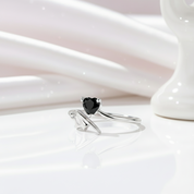 Cool Black Devil Heart Diamond Jewelry Set-Black Diamonds New York