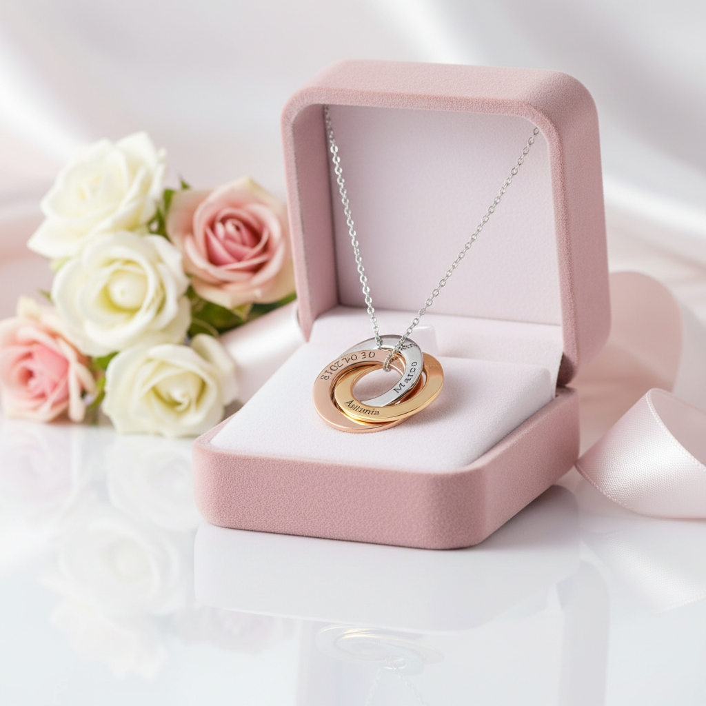 Custom Eternity Family Necklace-Black Diamonds New York