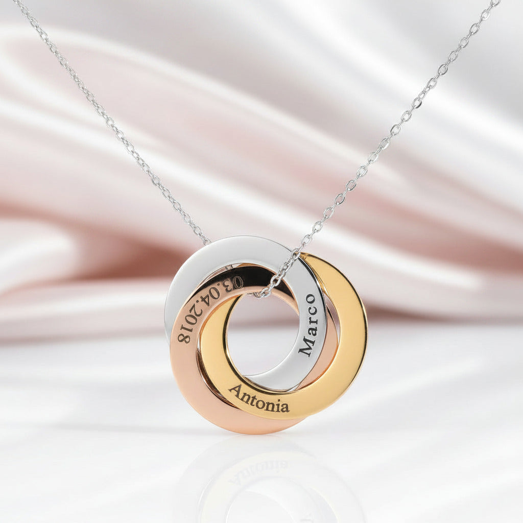 Custom Eternity Family Necklace-Black Diamonds New York