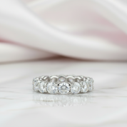 7.0 Ct 5mm Round Cut Full Eternity Diamond Wedding Band-Black Diamonds New York