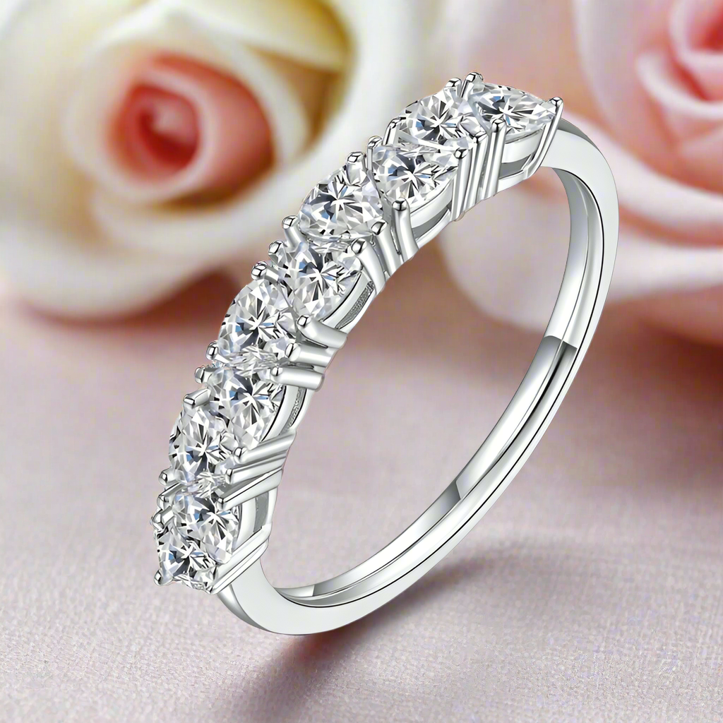 1.0 Ct Heart Cut Diamond Wedding Band-Black Diamonds New York